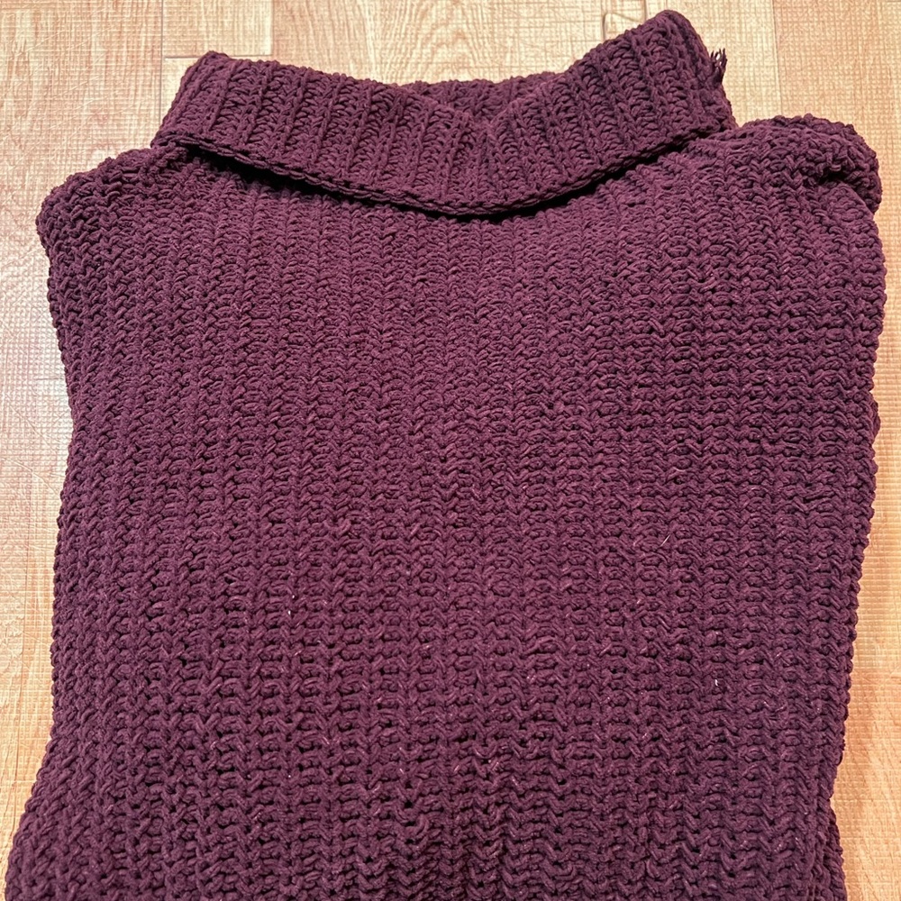 Aerie Deep Burgundy Turtleneck Sweater